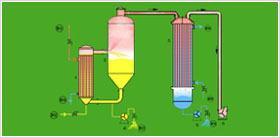 Single Effect Outer Circulation Continuous Evaporator